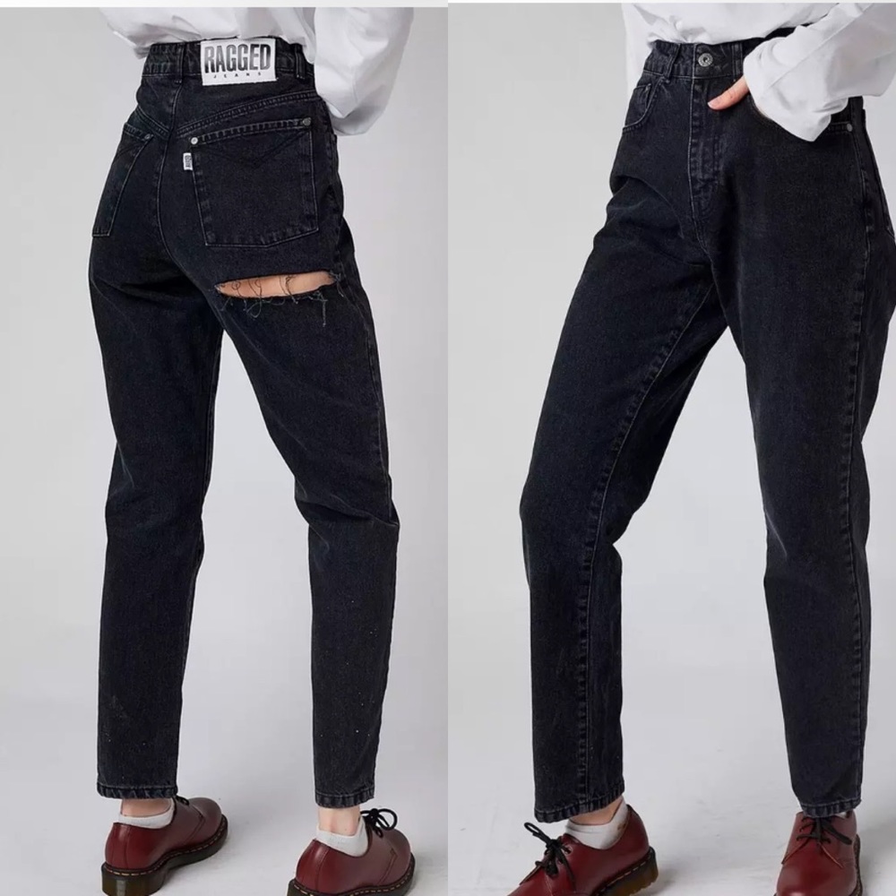 The Ragged Priest Butt Cut Jeans Charcoal Black Gray 28